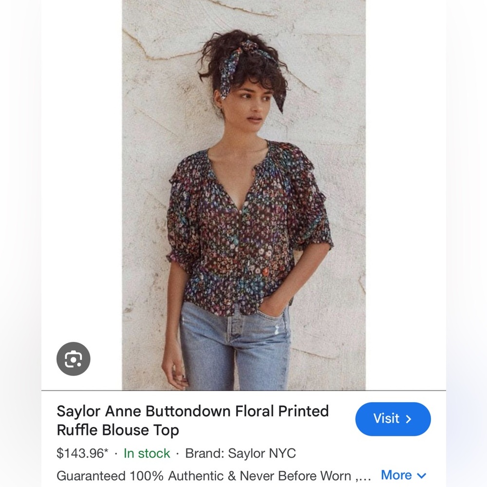 Saylor NYC Floral Ruffle Top - Picture 8 of 9
